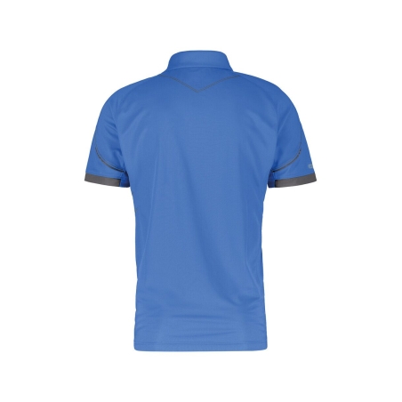 Polo de travail manches courtes anti-UV UPF 50+ antibactérien Bleu azur/gris anthracite – Dassy Traxion