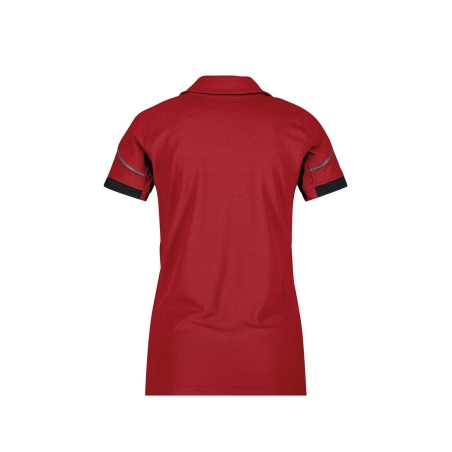 Polo de travail femme coupe cintrée anti-UV respirant Rouge/noir – Dassy Traxion Next Women