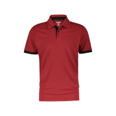 Polo de travail manches courtes anti-UV UPF 50+ antibactérien Rouge/noir – Dassy Traxion