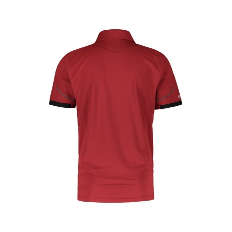Polo de travail manches courtes anti-UV UPF 50+ antibactérien Rouge/noir – Dassy Traxion