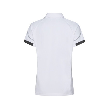 Polo de travail femme coupe cintrée anti-UV respirant Blanc/gris – Dassy Traxion Next Women