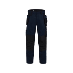 Pantalon de travail multipoches stretch quadri-directionnel Marine/noir coupe longue – Dassy Rossi Flex