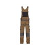 Cotte à bretelles stretch multipoches Cordura Camel/gris coupe longue – Dassy Tronix