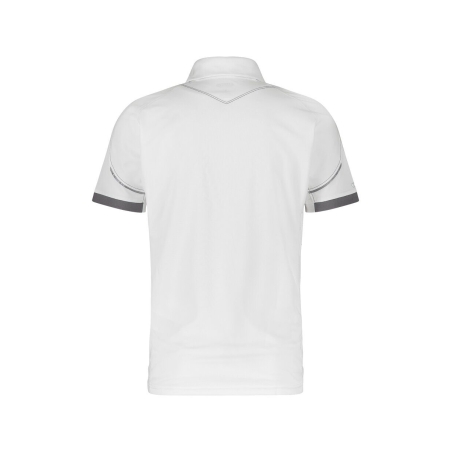 Polo de travail manches courtes anti-UV UPF 50+ antibactérien Blanc/gris anthracite – Dassy Traxion