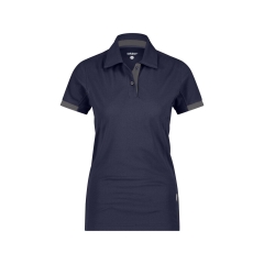 Polo de travail femme coupe cintrée anti-UV respirant Marine/gris – Dassy Traxion Next Women