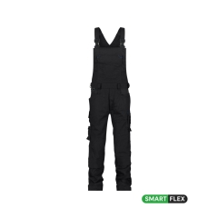 Cotte à bretelles stretch multipoches Cordura Noir coupe longue – Dassy Tronix