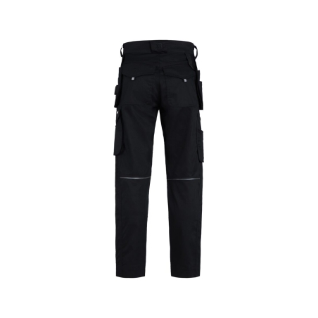 Pantalon de travail multipoches stretch quadri-directionnel Noir coupe courte – Dassy Rossi Flex ROSF-N