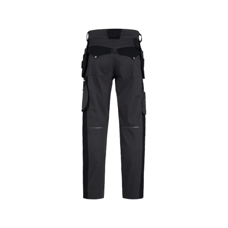 Pantalon de travail multipoches stretch quadri-directionnel Gris/noir – Dassy Rossi Flex