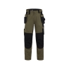 Pantalon de travail multipoches stretch quadri-directionnel Kaki/noir – Dassy Rossi Flex
