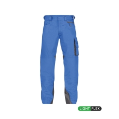 Pantalon de travail stretch multipoches coupe ajustée Bleu azur/gris anthracite coupe longue – Dassy Spectrum