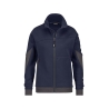 Sweat-shirt femme zippé coudes renforcés Cordura Bleu nuit/gris anthracite – Dassy Velox Women