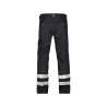 Pantalon de travail multipoches avec bandes réfléchissantes 245 g/m² Noir – Dassy Vegas