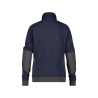 Sweat-shirt femme zippé coudes renforcés Cordura Bleu nuit/gris anthracite – Dassy Velox Women