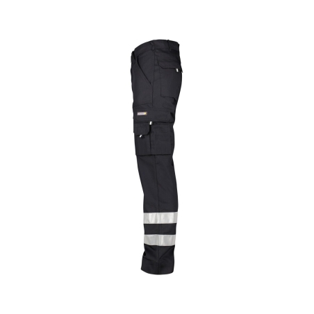 Pantalon de travail multipoches avec bandes réfléchissantes 245 g/m² Noir – Dassy Vegas