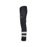 Pantalon de travail multipoches avec bandes réfléchissantes 245 g/m² Noir – Dassy Vegas