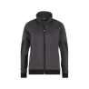 Sweat-shirt femme zippé coudes renforcés Cordura Gris anthracite/noir – Dassy Velox Women