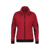 Sweat-shirt femme zippé coudes renforcés Cordura Rouge/noir – Dassy Velox Women