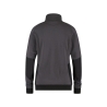 Sweat-shirt femme zippé coudes renforcés Cordura Gris anthracite/noir – Dassy Velox Women