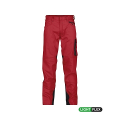 Pantalon de travail stretch multipoches coupe ajustée Rouge/noir coupe longue – Dassy Spectrum