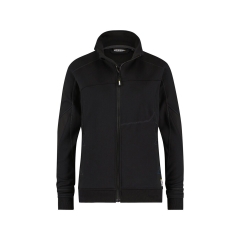 Sweat-shirt femme zippé coudes renforcés Cordura Noir – Dassy Velox Women