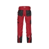 Pantalon de travail stretch multipoches coupe ajustée Rouge/noir coupe longue – Dassy Spectrum