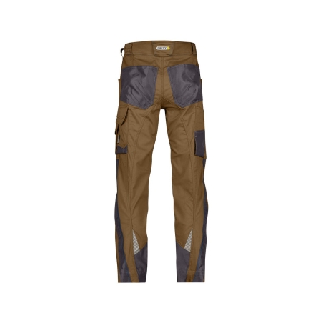 Pantalon de travail stretch multipoches coupe ajustée Camel/gris anthracite coupe courte – Dassy Spectrum