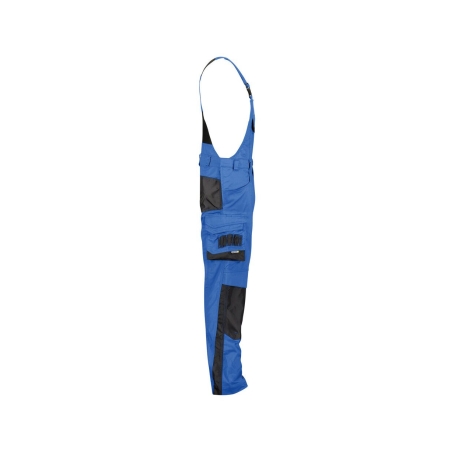 Cotte à bretelles stretch multipoches avec genouillères Cordura Bleu azur/gris anthracite coupe longue – Dassy Voltic
