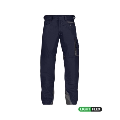 Pantalon de travail stretch multipoches coupe ajustée Bleu nuit/gris anthracite coupe courte – Dassy Spectrum