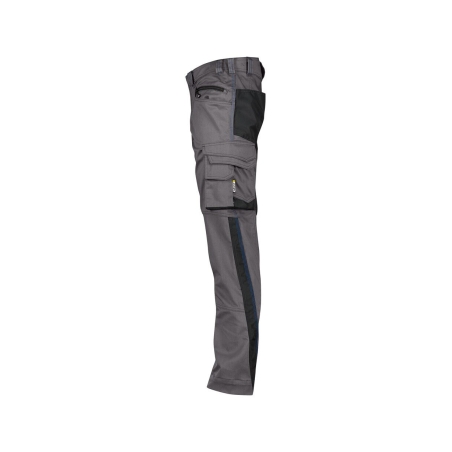 Pantalon de travail stretch multipoches coupe ajustée Gris anthracite/noir coupe courte – Dassy Spectrum