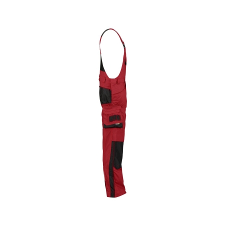 Cotte à bretelles stretch multipoches avec genouillères Cordura Rouge/noir coupe longue – Dassy Voltic