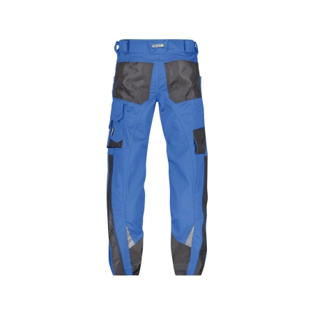 Pantalon de travail stretch multipoches coupe ajustée Bleu azur/gris anthracite – Dassy Spectrum