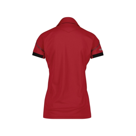 Polo de travail femme manches courtes anti-UV UPF 50+ respirant Rouge/noir – Dassy Traxion Women