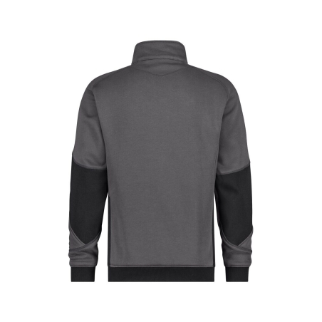 Sweat-shirt de travail zippé coudes renforcés Cordura Gris/noir – Dassy Velox Next