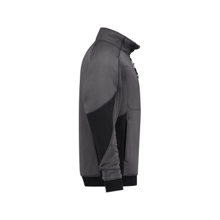 Sweat-shirt de travail zippé coudes renforcés Cordura Gris/noir – Dassy Velox Next