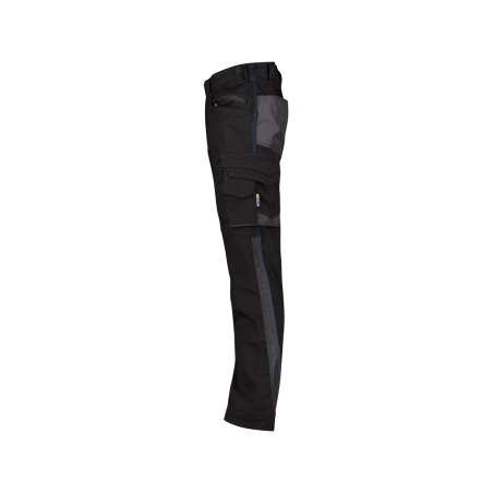 Pantalon de travail stretch multipoches coupe ajustée Noir/gris anthracite – Dassy Spectrum