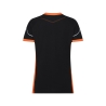 T-shirt de travail col rond avec détails réfléchissants Noir/orange – Dassy Tampico Women