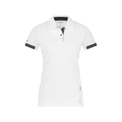 Polo de travail femme manches courtes anti-UV UPF 50+ respirant Blanc/gris anthracite – Dassy Traxion Women