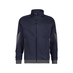 Sweat-shirt de travail zippé coudes renforcés Cordura Marine/gris – Dassy Velox Next