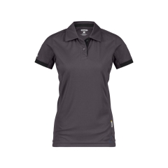 Polo de travail femme manches courtes anti-UV UPF 50+ respirant Gris anthracite/noir – Dassy Traxion Women