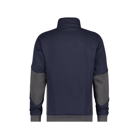 Sweat-shirt de travail zippé coudes renforcés Cordura Marine/gris – Dassy Velox Next