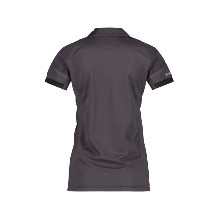 Polo de travail femme manches courtes anti-UV UPF 50+ respirant Gris anthracite/noir – Dassy Traxion Women