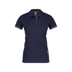 Polo de travail femme manches courtes anti-UV UPF 50+ respirant Bleu nuit/gris anthracite – Dassy Traxion Women
