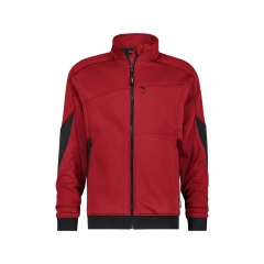 Sweat-shirt de travail zippé coudes renforcés Cordura Rouge/noir – Dassy Velox Next