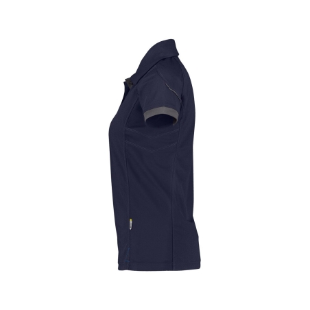 Polo de travail femme manches courtes anti-UV UPF 50+ respirant Bleu nuit/gris anthracite – Dassy Traxion Women