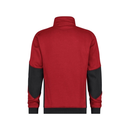 Sweat-shirt de travail zippé coudes renforcés Cordura Rouge/noir – Dassy Velox Next
