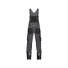 Cotte à bretelles stretch multipoches avec genouillères Cordura Gris anthracite/noir coupe courte – Dassy Voltic
