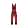 Cotte à bretelles stretch multipoches avec genouillères Cordura Rouge/noir coupe courte – Dassy Voltic