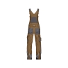 Cotte à bretelles stretch multipoches avec genouillères Cordura Camel/gris anthracite – Dassy Voltic