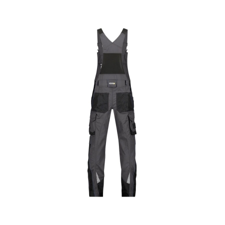 Cotte à bretelles stretch multipoches avec genouillères Cordura Gris anthracite/noir – Dassy Voltic