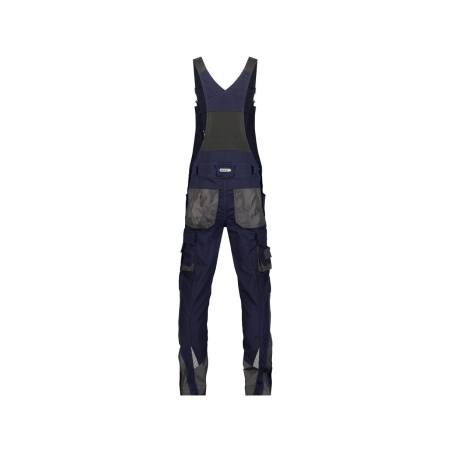 Cotte à bretelles stretch multipoches avec genouillères Cordura Bleu nuit/gris anthracite – Dassy Voltic